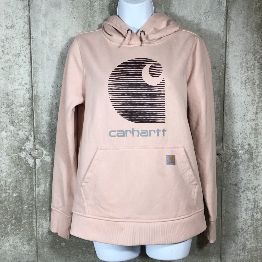 Carhartt Womens Rain Defender Relaxed Fit Hoodie Size S Pink Sweatshirt Grunge - Picture 4 of 14